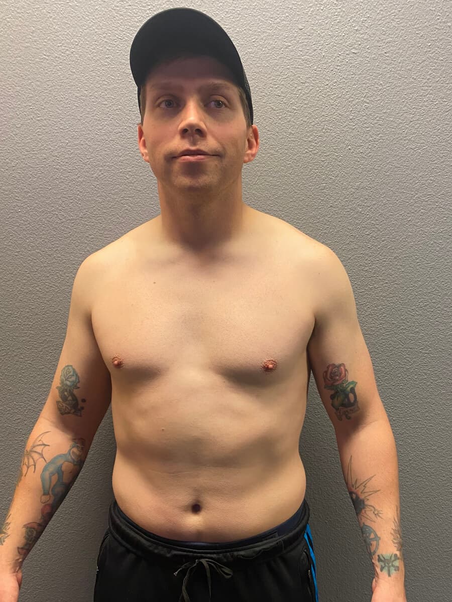 Joey before training with Put In Work Fitness